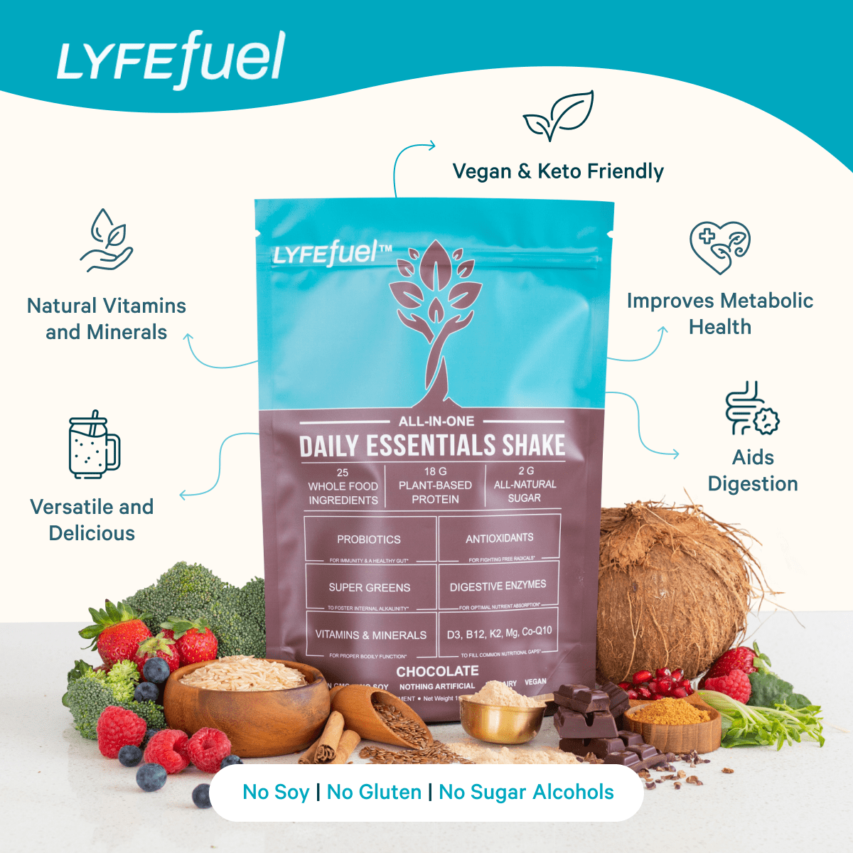 Vegan Premium Protein Smoothie Mix 1-lb. - Vital Life Formulas