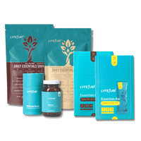 LyfeFuel 28-Day Wellness Bundle with booklet and Essentials Shakes and bars